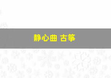 静心曲 古筝